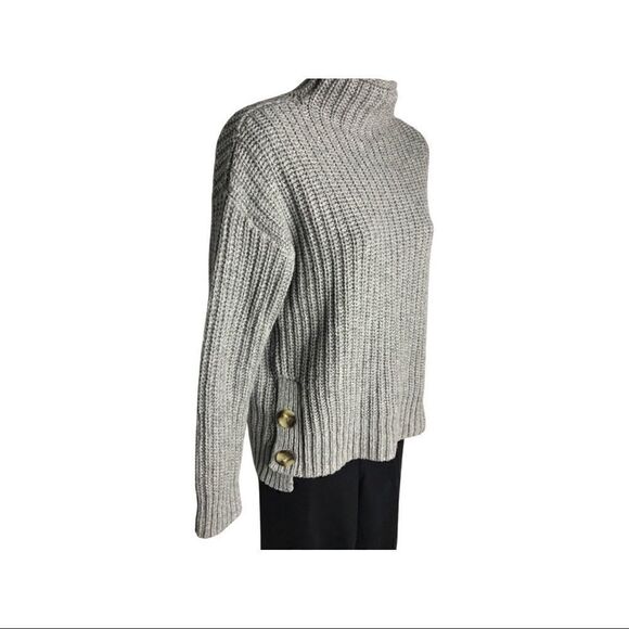Madewell Mock Neck Side Buttons Sweater Size Small - Picture 1 of 6